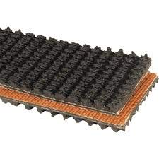 18 Inch Wide 2 Ply Black Polylift Rubber by Bare Rough Top Incline Conveyor Belt Material (50 Foot Length)