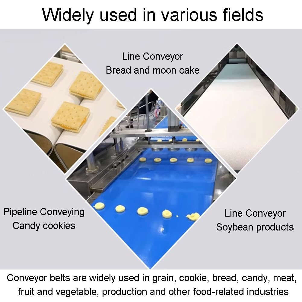 YJEUZCD Light-Duty Conveyor PU Food Belt, Commercial Production Conveyor Belt, Factories Transport Bucket Pulley Replacement Belt Material(2.6x16.4 ft)