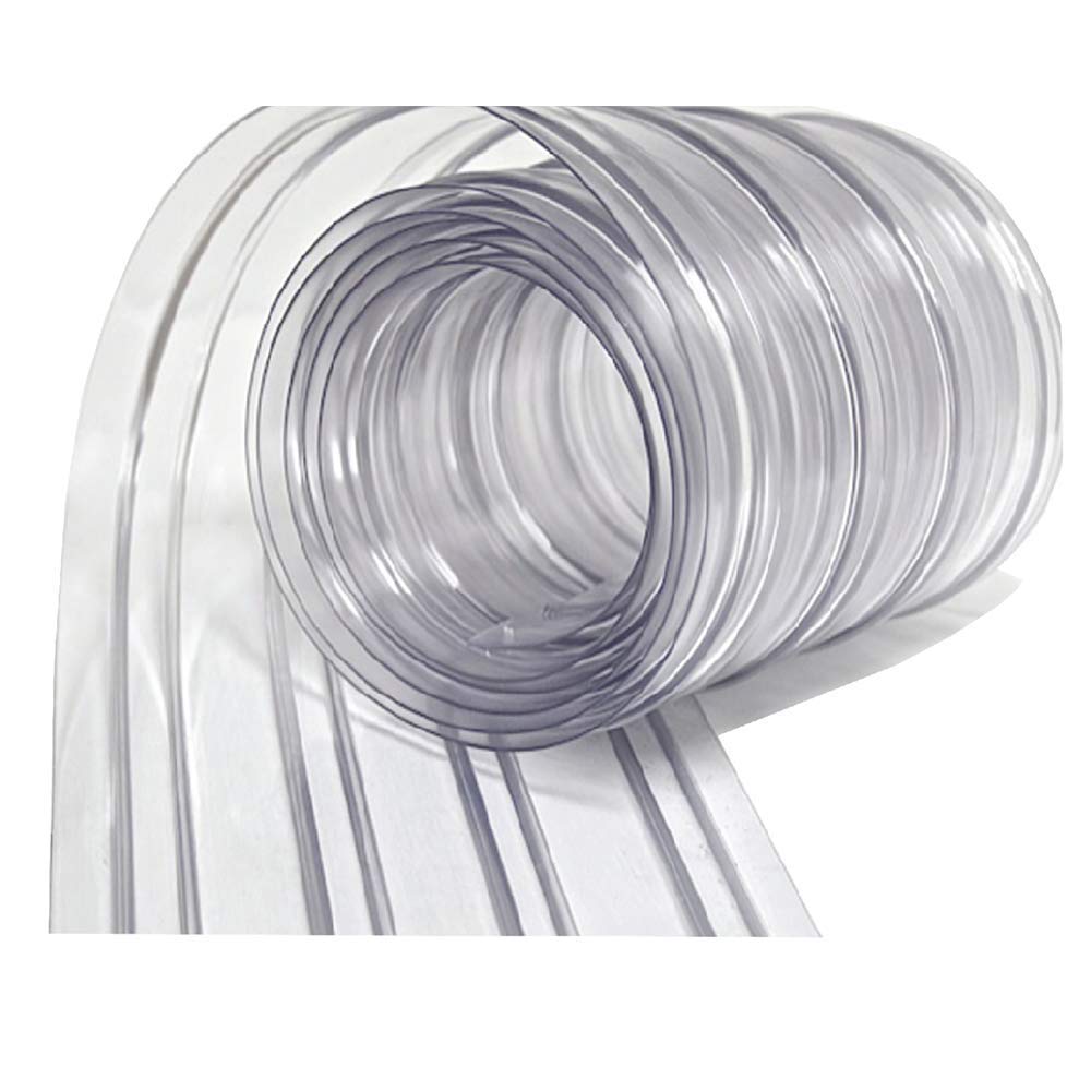 RESILIA Vinyl Replacement Strip Curtain for Walk in Freezers, Coolers, & Warehouse Doors - Industrial Grade Thermal Insulating Plastic Curtains, 8” x 150’ PVC Roll, Clear