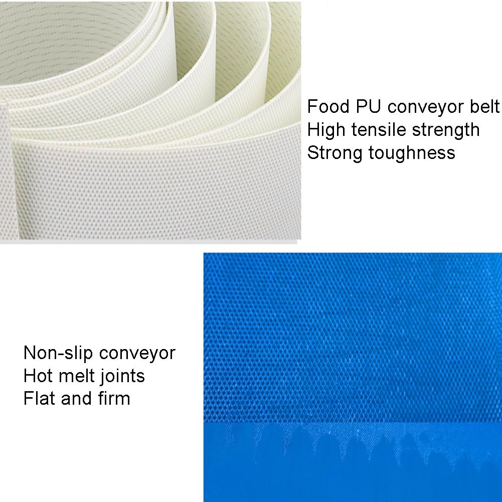 YJEUZCD Light-Duty Conveyor PU Food Belt, Commercial Production Conveyor Belt, Factories Transport Bucket Pulley Replacement Belt Material(2.6x16.4 ft)